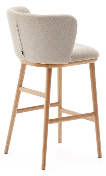 Beżowy hoker (wysokość siedziska 65 cm) Ciselia – Kave Home