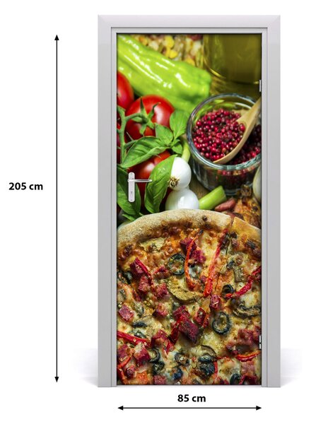 Naklejka na drzwi do domu samoprzylepna Pizza