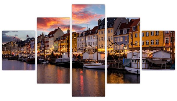Obraz - Nyhavn, Kopenhaga (125x70 cm)