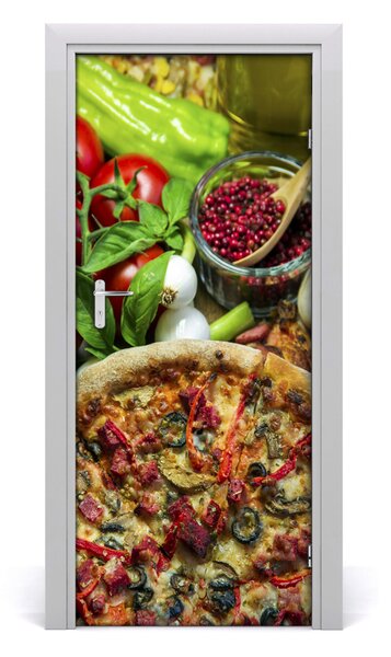 Naklejka na drzwi do domu samoprzylepna Pizza