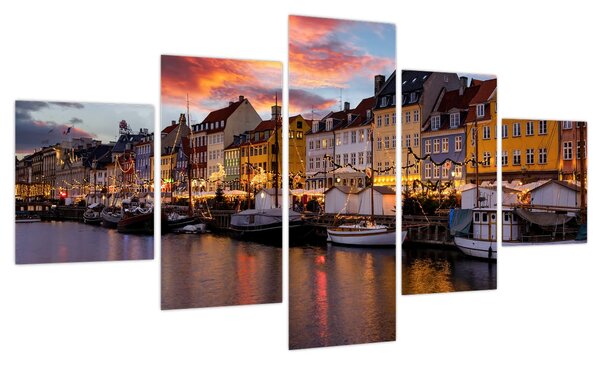 Obraz - Nyhavn, Kopenhaga (125x70 cm)