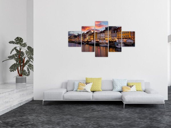 Obraz - Nyhavn, Kopenhaga (125x70 cm)