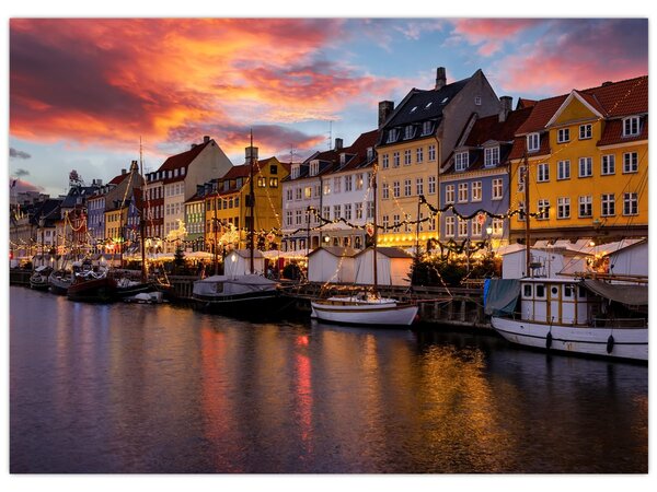 Obraz - Nyhavn, Kopenhaga (70x50 cm)