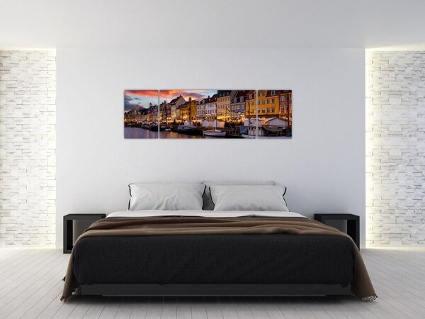 Obraz - Nyhavn, Kopenhaga (170x50 cm)