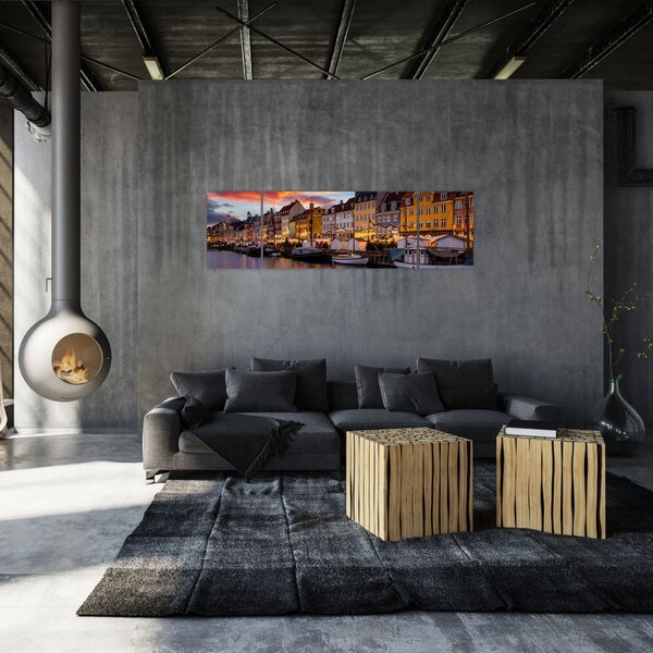 Obraz - Nyhavn, Kopenhaga (170x50 cm)