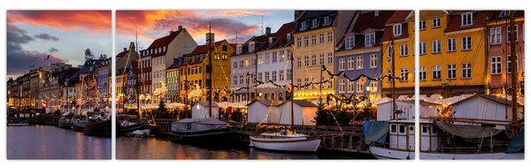 Obraz - Nyhavn, Kopenhaga (170x50 cm)