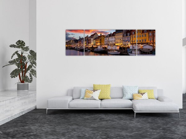 Obraz - Nyhavn, Kopenhaga (170x50 cm)