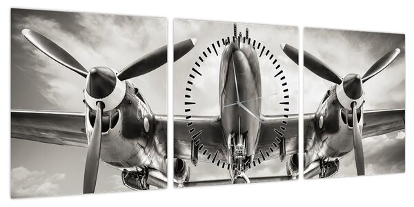 Obraz - Warbird (z zegarem) (90x30 cm)