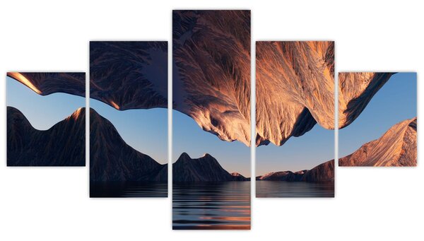 Obraz - Klify 3D (125x70 cm)