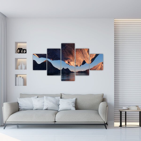 Obraz - Klify 3D (125x70 cm)