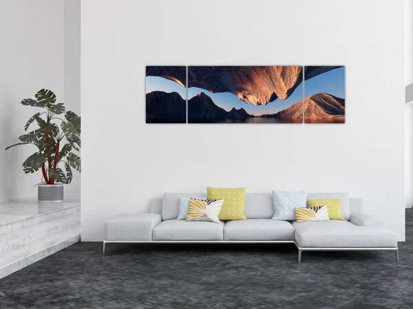 Obraz - Klify 3D (170x50 cm)