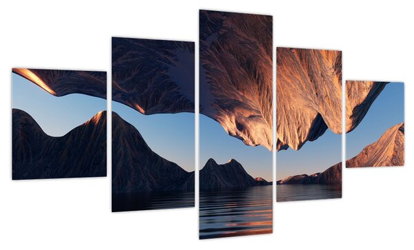 Obraz - Klify 3D (125x70 cm)
