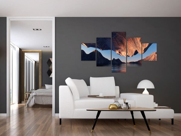 Obraz - Klify 3D (125x70 cm)