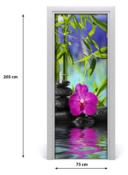 Naklejka samoprzylepna okleina Orchidea i bambus