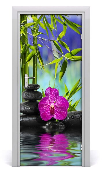 Naklejka samoprzylepna okleina Orchidea i bambus