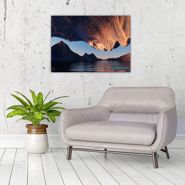 Obraz - Klify 3D (70x50 cm)