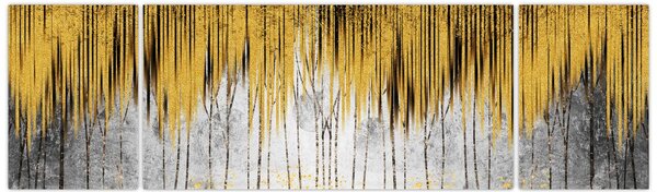 Obraz - Złote linie (170x50 cm)