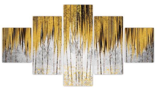 Obraz - Złote linie (125x70 cm)
