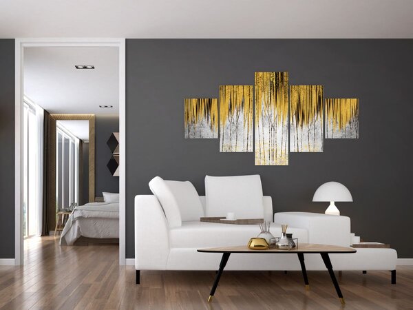 Obraz - Złote linie (125x70 cm)