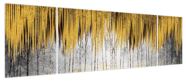Obraz - Złote linie (170x50 cm)