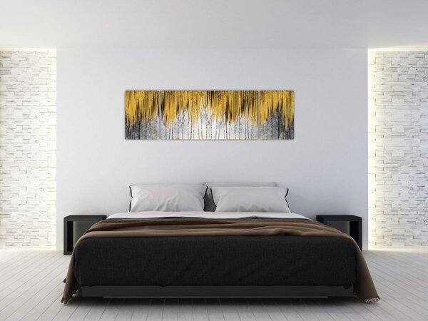 Obraz - Złote linie (170x50 cm)