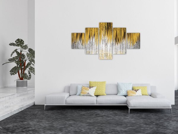 Obraz - Złote linie (125x70 cm)