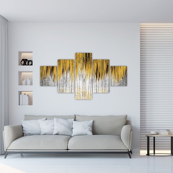 Obraz - Złote linie (125x70 cm)