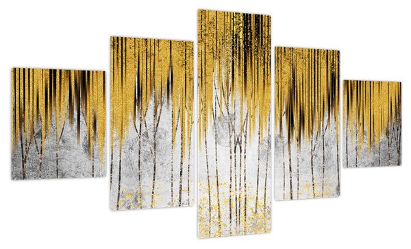 Obraz - Złote linie (125x70 cm)