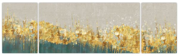 Obraz - Tekstura ze złotą dekoracją (170x50 cm)