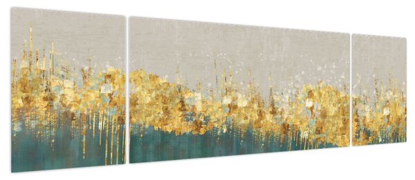 Obraz - Tekstura ze złotą dekoracją (170x50 cm)