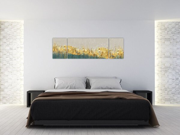 Obraz - Tekstura ze złotą dekoracją (170x50 cm)