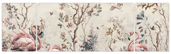 Obraz - Rysunek flamingów (170x50 cm)