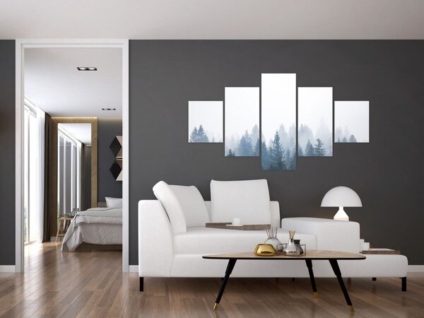 Obraz - Mglisty las (125x70 cm)