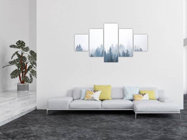 Obraz - Mglisty las (125x70 cm)