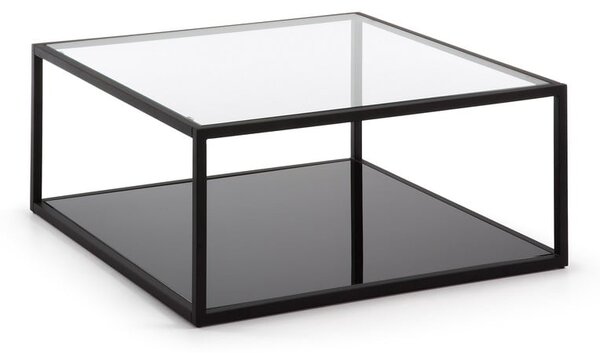 Czarny stolik Kave Home Green Hill, 80x80 cm