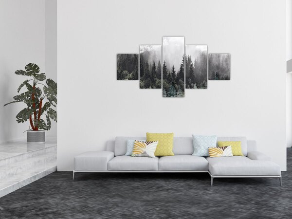 Obraz - Las z ilustrowanymi elementami (125x70 cm)