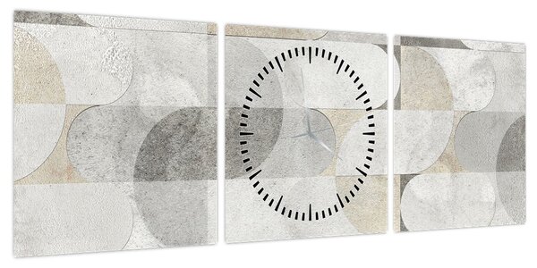 Obraz - Płytki (z zegarem) (90x30 cm)