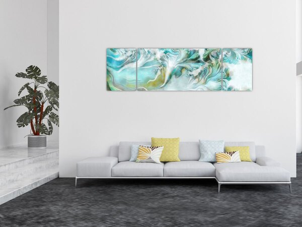 Obraz - Malowanie abstrakcyjnych wzorów (170x50 cm)