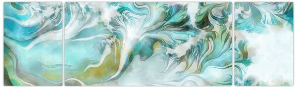Obraz - Malowanie abstrakcyjnych wzorów (170x50 cm)