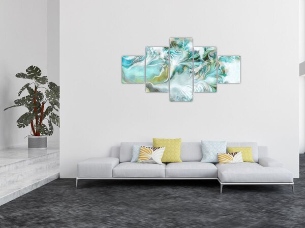 Obraz - Malowanie abstrakcyjnych wzorów (125x70 cm)