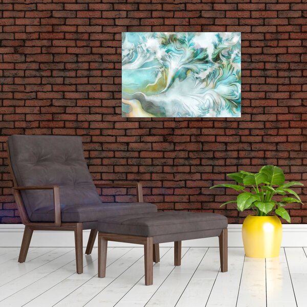 Obraz - Malowanie abstrakcyjnych wzorów (70x50 cm)
