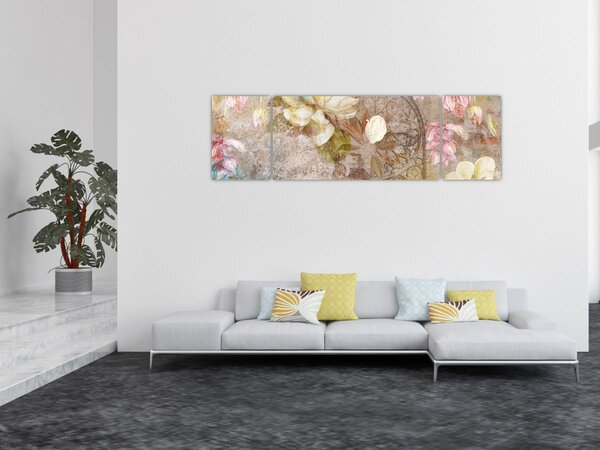 Obraz - Ozdoba kwiatowa (170x50 cm)