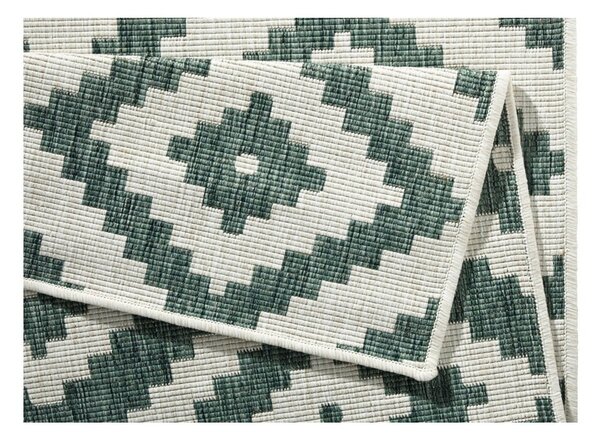 Zielono-kremowy dywan dwustronny NORTHRUGS Malta, 80x150 cm