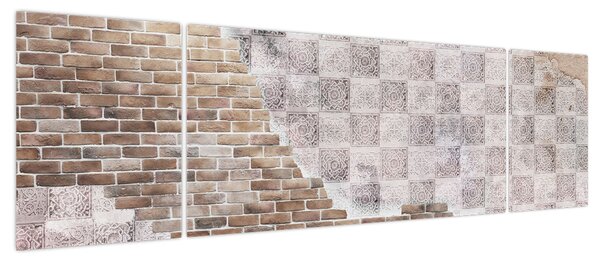 Obraz - Ceglana ściana (170x50 cm)