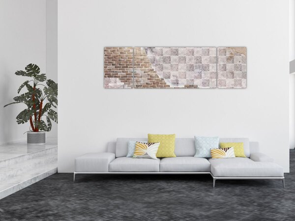 Obraz - Ceglana ściana (170x50 cm)
