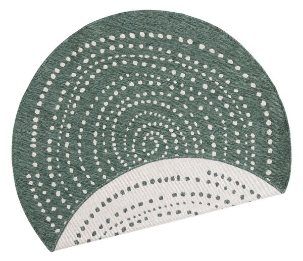 Zielony dwustronny dywan zewnętrzny NORTHRUGS Bali, Ø 140 cm