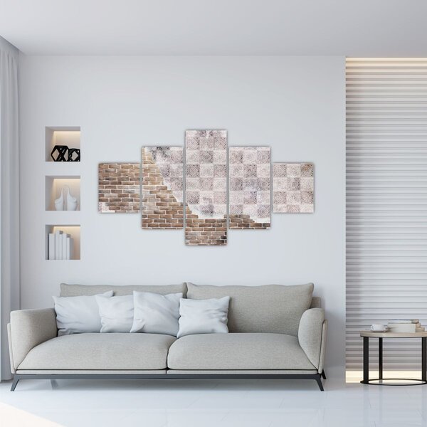 Obraz - Ceglana ściana (125x70 cm)