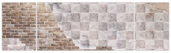 Obraz - Ceglana ściana (170x50 cm)