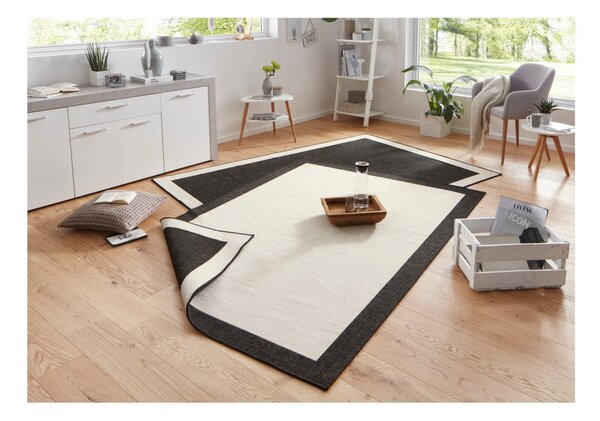 Czarno-kremowy dywan dwustronny NORTHRUGS Panama, 160x230 cm