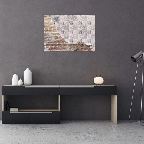 Obraz - Ceglana ściana (70x50 cm)